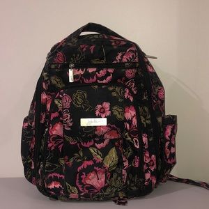 JUJUBE BLACK/FLORAL DIAPER BACKPACK